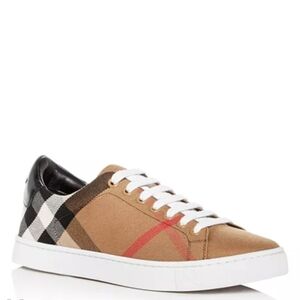 Burberry Albert Check Canvas Low-Top Sneakers